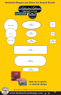 Standard Sizes of Domed Decals