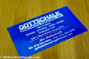 Blue Translucent Plastic Business Cards