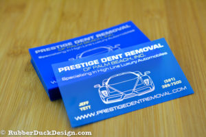 Blue Translucent Plastic Business Cards