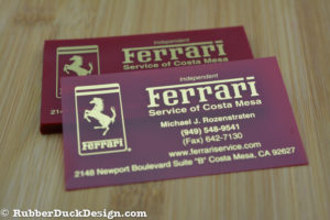 Red Translucent Plastic Business Cards